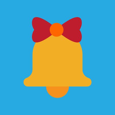 flat icon on stylish background Christmas bellのイラスト素材