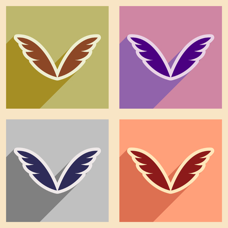 stylish set wings of an eagleのイラスト素材