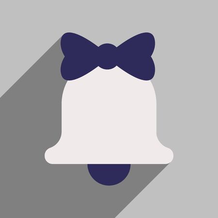 flat icon with long shadow Christmas bellのイラスト素材