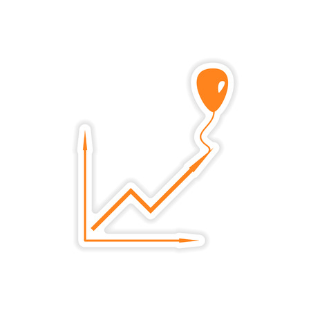 stylish sticker on paper balloon and scheduleのイラスト素材