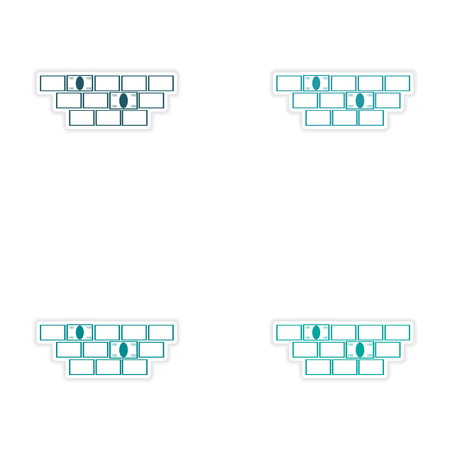 Set of stylish sticker on paper, building and moneyのイラスト素材