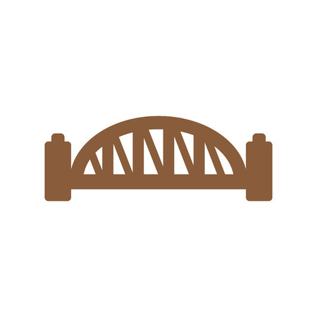 flat icon on white background, Sydney Harbour Bridgeのイラスト素材