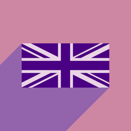 flat icon with long shadow British flagのイラスト素材