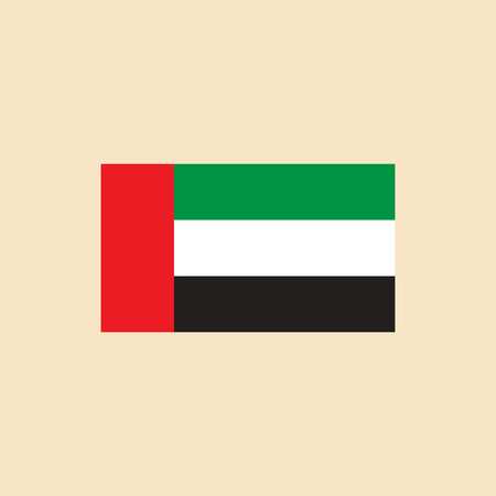 flat icon on white background Flag Arab Emiratesのイラスト素材