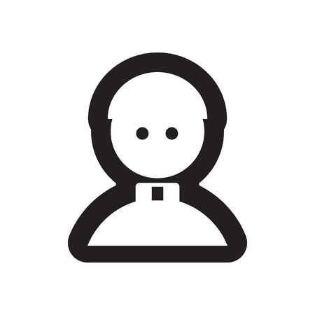 Flat icon in black and white Priestのイラスト素材