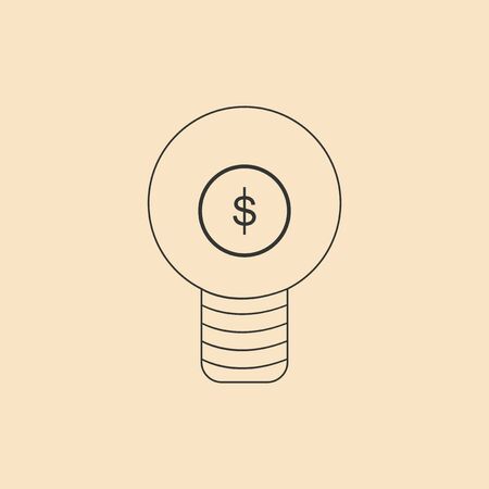 Flat in black and white light moneyのイラスト素材