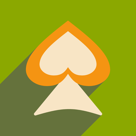 Flat with shadow icon and mobile application suit peakのイラスト素材