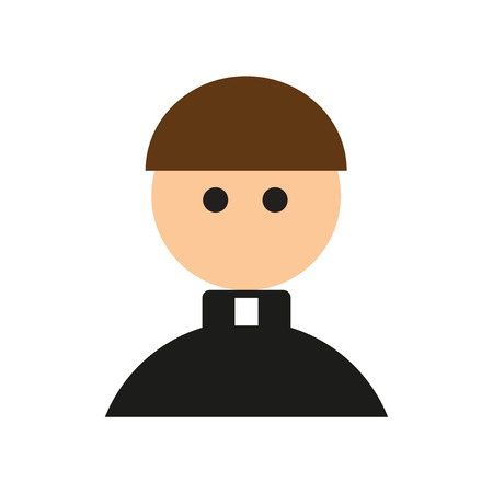 Flat web icon on white background Priestのイラスト素材