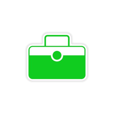 icon sticker realistic design on paper baggageのイラスト素材