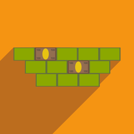 Modern flat icon with shadow construction and moneyのイラスト素材