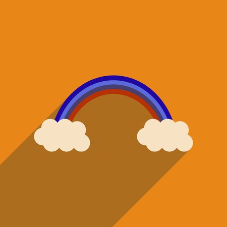 Flat web icon with long shadow rainbowのイラスト素材