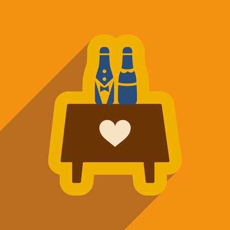 Flat web icon with long shadow wedding bottlesのイラスト素材