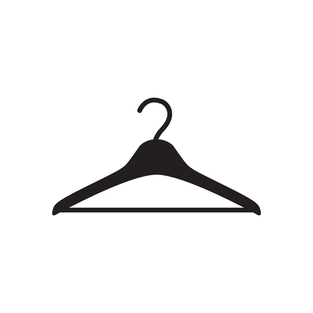 Flat icon in black and  white hangerのイラスト素材