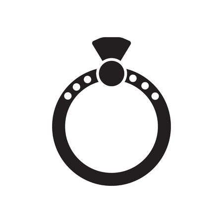 Flat icon in black and  white ringのイラスト素材