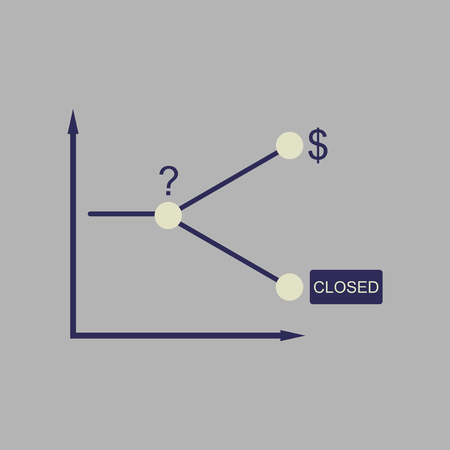 Flat web icon  on stylish background money graphのイラスト素材