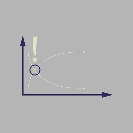 Flat web icon on stylish  background economy graphのイラスト素材