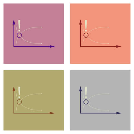 Concept of stylish flat design icons  graphのイラスト素材