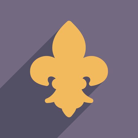 Flat web icon with long  shadow French signのイラスト素材