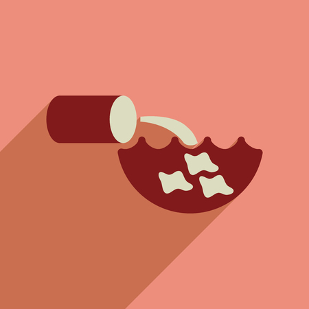 Flat web icon with long  shadow water pollutionのイラスト素材