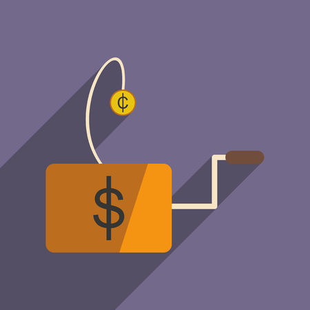 Modern flat icon with shadow economic logoのイラスト素材