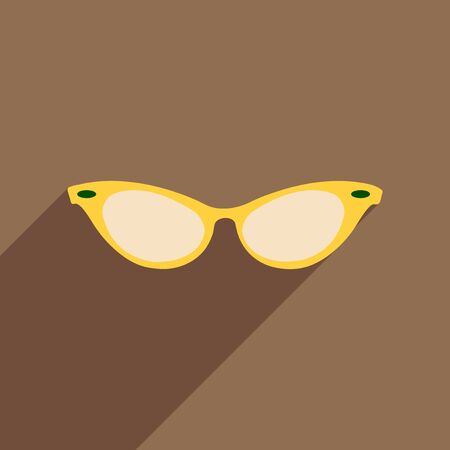 Flat icon with long shadow glasses accessoryのイラスト素材
