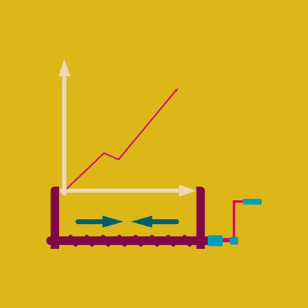 Flat web icon on  stylish backgroundgrowing scheduleのイラスト素材