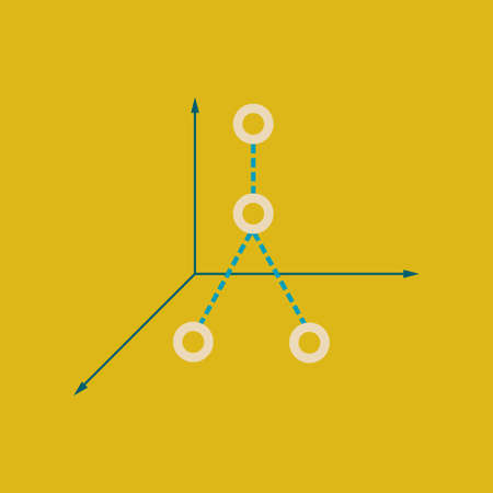 Flat web icon on stylish background  economy graphのイラスト素材