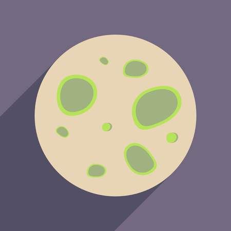 Flat web icon with long  shadow moonのイラスト素材