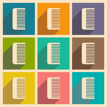 Flat with shadow concept and mobile application combのイラスト素材