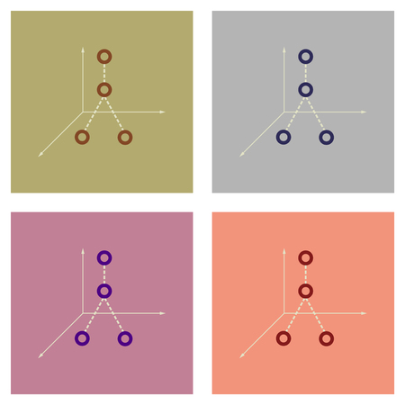 Concept of stylish flat design icons  graphのイラスト素材