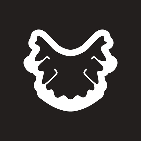 stylish black and white icon nerves in gumsのイラスト素材