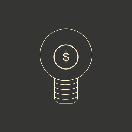 Flat in black and white light moneyのイラスト素材