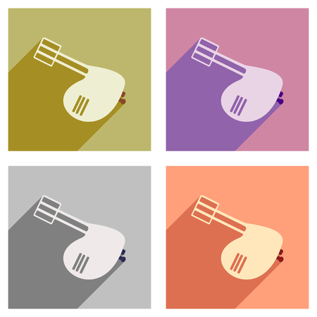 Flat icon with long shadow kitchen mixerのイラスト素材