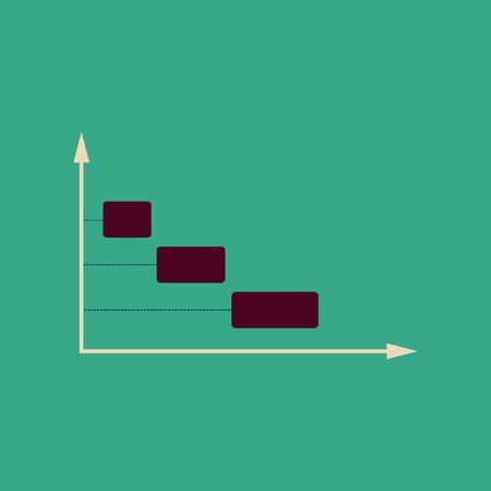Flat web icon with long  shadow economy graphのイラスト素材