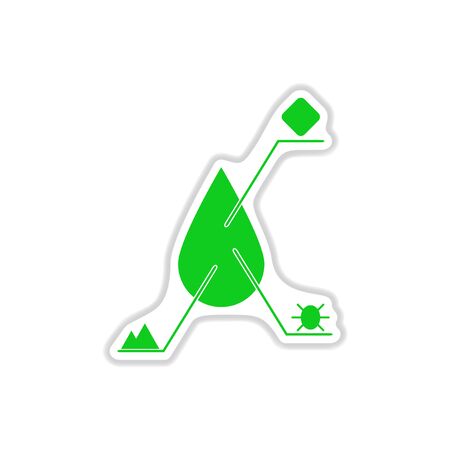 paper sticker on white background infographics waterのイラスト素材