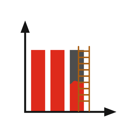 Flat web icon on white background construction scheduleのイラスト素材