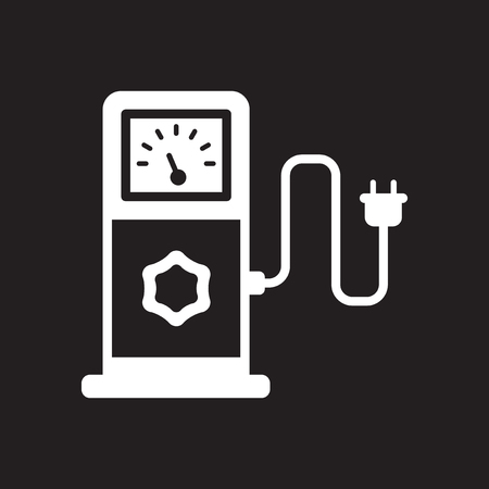 Flat icon in black and white eco refillのイラスト素材