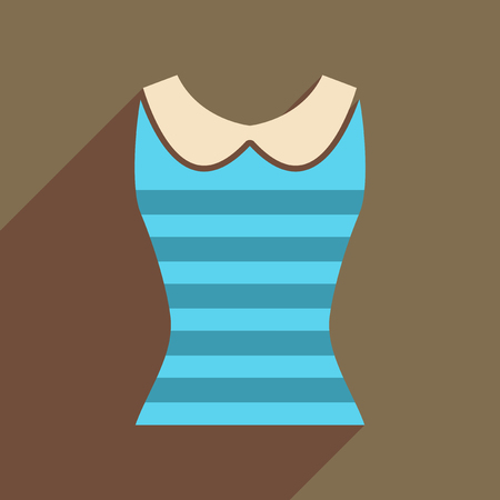 Flat icon with long shadow womens blouseのイラスト素材