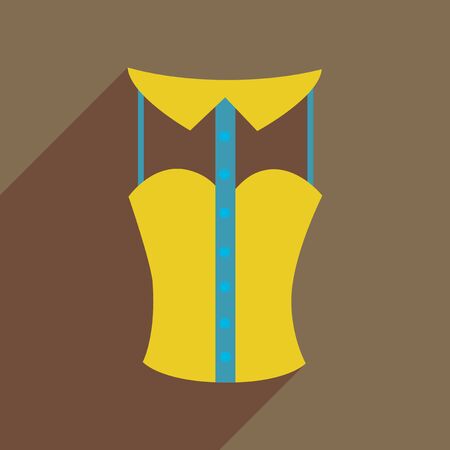 Flat icon with long shadow lady blouseのイラスト素材