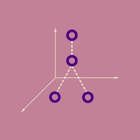 Flat web icon on stylish background economy graphのイラスト素材