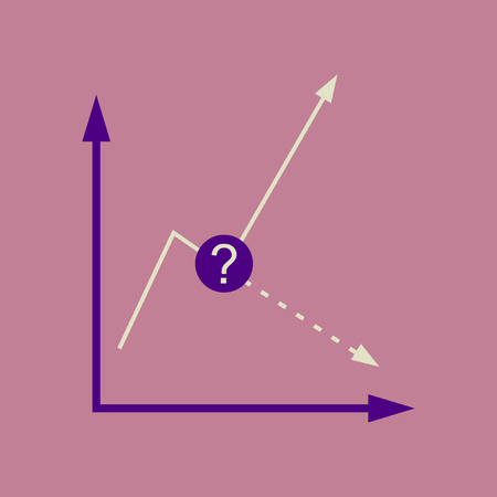 Flat web icon on stylish background economy graphのイラスト素材