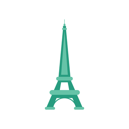 Flat web icon on white background Eiffel Towerのイラスト素材