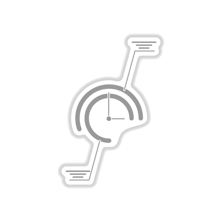 paper sticker on white background financial chartのイラスト素材