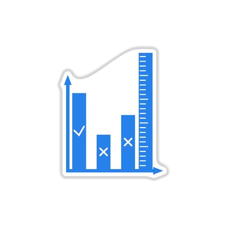 paper sticker on white background money graphのイラスト素材