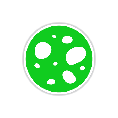 paper sticker on white background planetのイラスト素材
