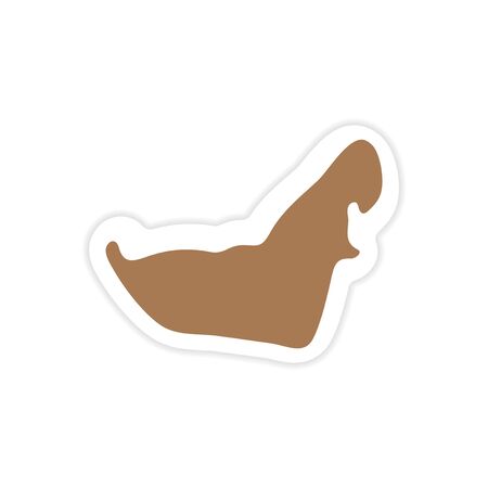 stylish paper sticker on white background map dubaiのイラスト素材