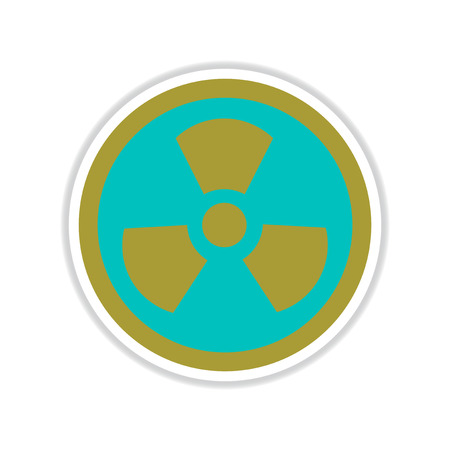 Paper sticker on white background toxic symbolのイラスト素材