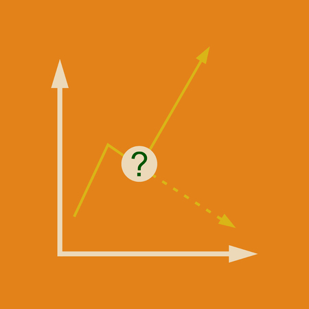 Flat web icon for economy graphのイラスト素材