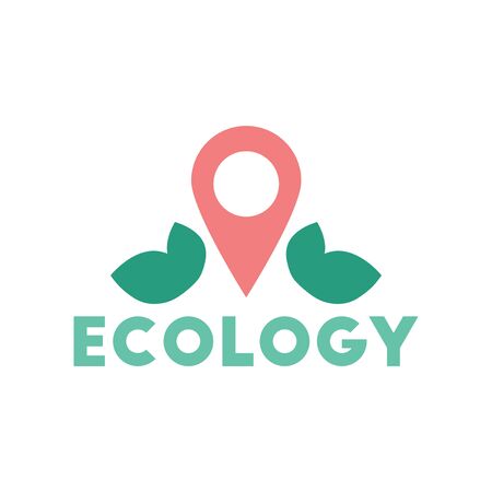 Flat web icon on white background eco symbol.のイラスト素材