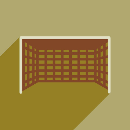 Flat web football goal icon.のイラスト素材